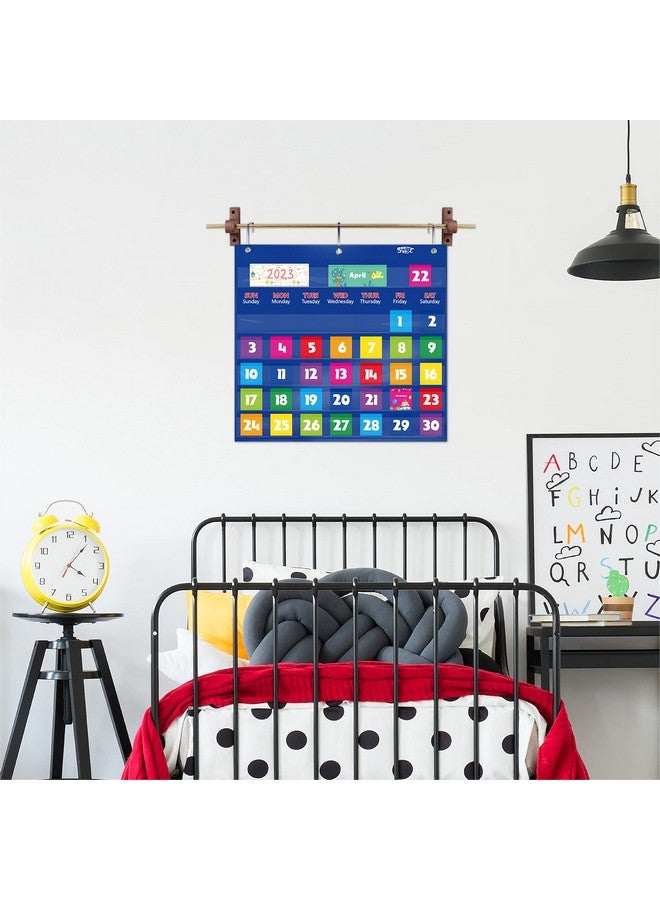 سبرايت جرو مخطط جيب التقويم، مخطط جيب شهري للفصول الدراسية مع 76 بطاقة (68 بطاقة نشاط مصورة، 8 بطاقات فارغة قابلة للمسح الجاف) بالإضافة إلى 3 شماعات معدنية فوق الباب للفصول الدراسية والمنزل ومرحلة ما قبل المدرسة (20 بوصة × 19 بوصة) - Image 5