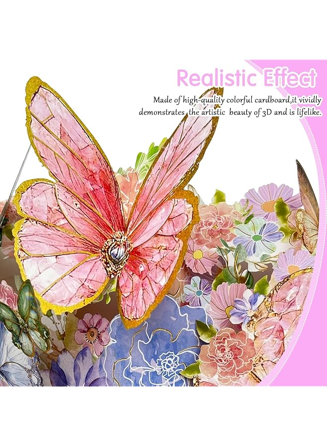 erorex 3D Pop Up Greeting Cards Colorful Butterfly Design For Women Includes Note Card And Envelope Perfect For Birthdays Anniversaries And Special Celebrations  - Image 4