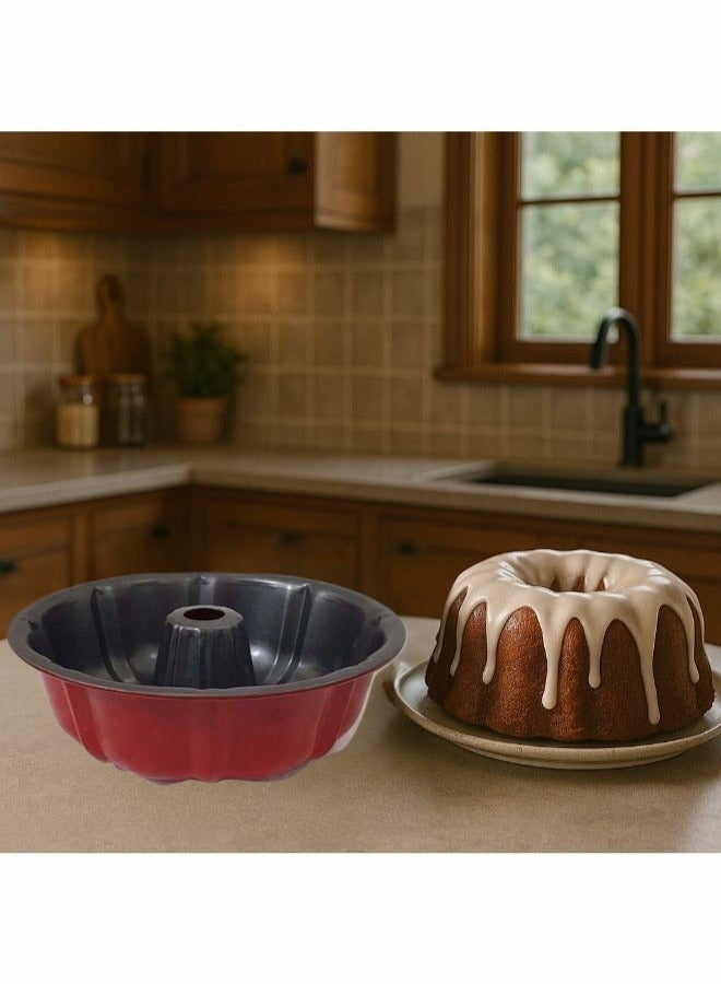FALMER Round Cake Pan Non-Stick Baking Pan, Carbon Steel Ring Pan 24cm - Image 1