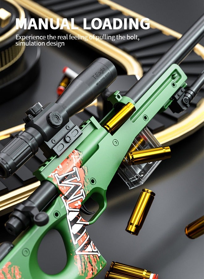 GROIC Toy Gun Soft Bullets Education Toy,Sniper Rifle Blaster Gun AWM,Double Mirror Effect Toy Sniper Guns,DIY Toy with Rich Accessories ,Shooting Games Toys for Kids  - Image 5