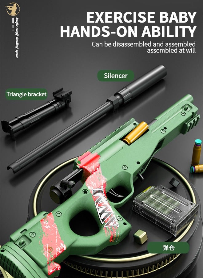 GROIC Toy Gun Soft Bullets Education Toy,Sniper Rifle Blaster Gun AWM,Double Mirror Effect Toy Sniper Guns,DIY Toy with Rich Accessories ,Shooting Games Toys for Kids  - Image 3