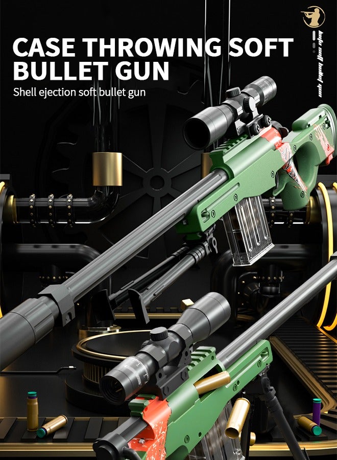 GROIC Toy Gun Soft Bullets Education Toy,Sniper Rifle Blaster Gun AWM,Double Mirror Effect Toy Sniper Guns,DIY Toy with Rich Accessories ,Shooting Games Toys for Kids  - Image 2