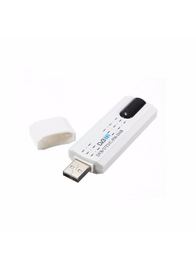 Generic USB 2.0 Digital DVB-T SDR Dongle T2/C/FM/ ISDB-T Converter-Color:White Dvb-t-t2-c+fm+av Dual-use Digital Simulation Integrated  - Image 4
