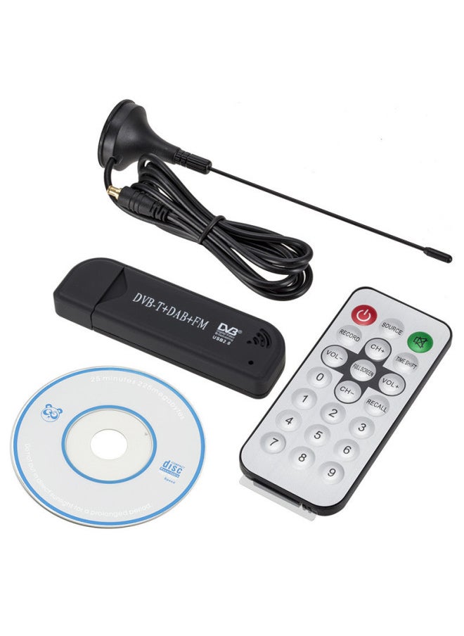 Generic USB 2.0 Digital DVB-T SDR Dongle T2/C/FM/ ISDB-T Converter-Color:White Dvb-t-t2-c+fm+av Dual-use Digital Simulation Integrated  - Image 2