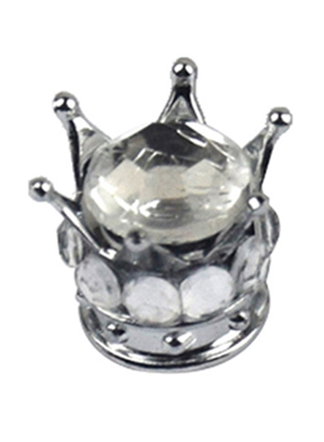 NIBEMINENT 4-Piece Gold Crown Diamond Tyre Valve Caps  - Image 2
