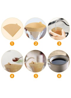 Generic 100-Piece Coffee Paper Filter Beige,Coffee Filter, Cone Coffee Filters, Pour Over Filters for V60 Coffee Dripper and Drip Coffee Maker,Used for 2-4 Cups, 100 Count, Disposable V02 Coffee Filters  - Image 3