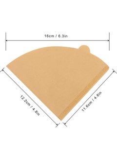 Generic 100-Piece Coffee Paper Filter Beige,Coffee Filter, Cone Coffee Filters, Pour Over Filters for V60 Coffee Dripper and Drip Coffee Maker,Used for 2-4 Cups, 100 Count, Disposable V02 Coffee Filters  - Image 2