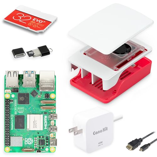 CanaKit Raspberry Pi 5 Essentials Starter Kit with Official White/Red Case (4GB RAM) - Image 5