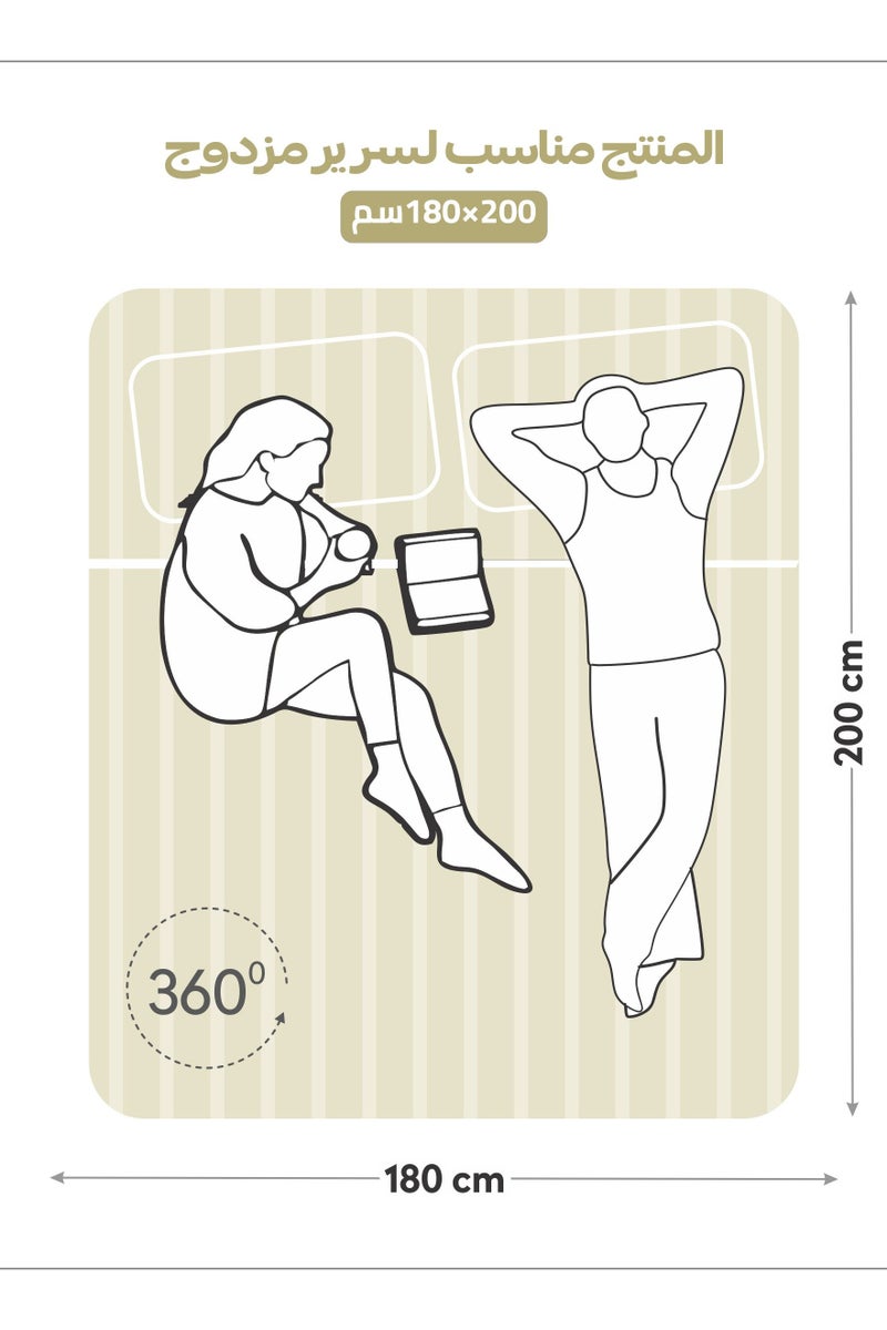 Donetella Premium 3 Piece – 180x200 cm King Striped Fitted Sheet, and 35 cm Deep Pocket, Secure All-Around Elastic Fit, No Excess Fabric. - Image 3