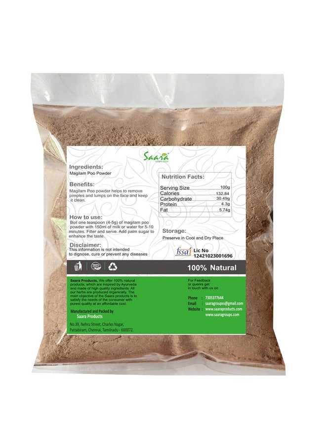 Saara مسحوق زهور ساارا العشبي الطازج، 100 جرام، الكرز الإسباني، ميموسوبس إلينجي، ماولساري، مسحوق زهور إيلانجي، 100 جرام - Image 2