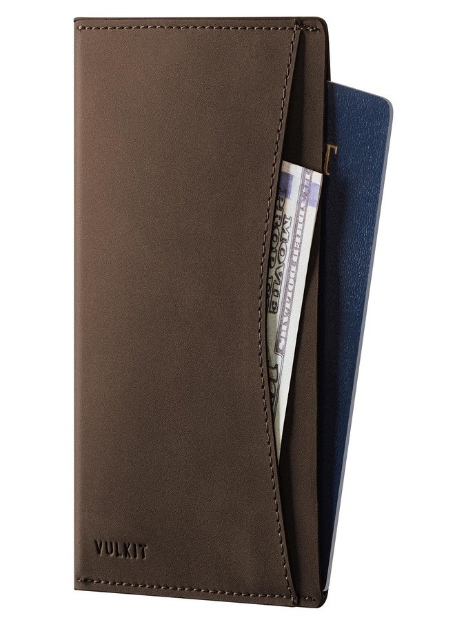 VULKIT Passport Cover Ultra Slim Design Leather Passport Sleeve RFID Blocking with 2 Card Slots, Anti-Theft Travel Essentials - Image 1