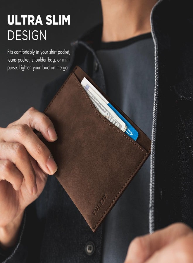 VULKIT Passport Cover Ultra Slim Design Leather Passport Sleeve RFID Blocking with 2 Card Slots, Anti-Theft Travel Essentials - Image 5