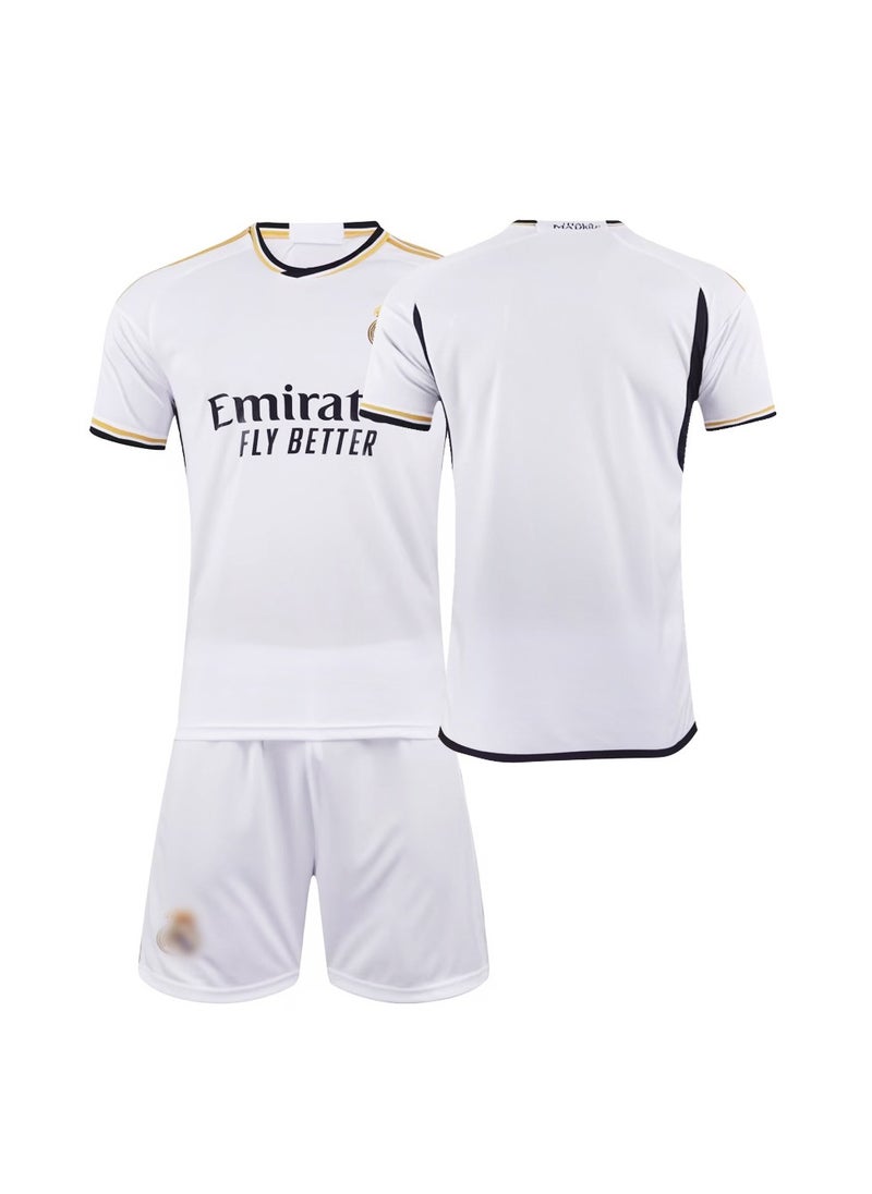 23-24 Real Madrid Home Football Jersey Football Jersey/Shorts Socks Gift Set Kids Size & Adult Size, Gifts for Fans and Friends