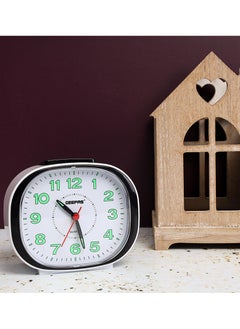 GEEPAS Geepas GWC26018 Bell Alarm Clock, Small Battery Operated, Analog Alarm Clock, Silent Non Ticking, Ascending Beep Sounds, Snooze, Light Functions, Ideal for Study Room, Bed Room & More  - Image 3