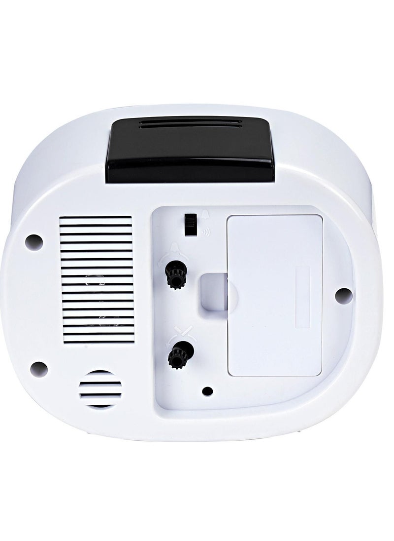GEEPAS - Geepas GWC26018 Bell Alarm Clock, Small Battery Operated, Analog Alarm Clock, Silent Non Ticking, Ascending Beep Sounds, Snooze, Light Functions, Ideal for Study Room, Bed Room & More - Image 1