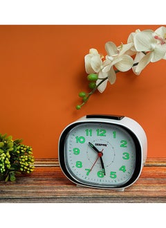 GEEPAS Geepas GWC26018 Bell Alarm Clock, Small Battery Operated, Analog Alarm Clock, Silent Non Ticking, Ascending Beep Sounds, Snooze, Light Functions, Ideal for Study Room, Bed Room & More  - Image 2