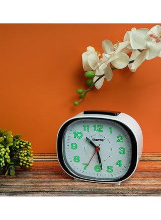Geepas GWC26018 Bell Alarm Clock, Small Battery Operated, Analog Alarm Clock, Silent Non Ticking, Ascending Beep Sounds, Snooze, Light Functions, Ideal for Study Room, Bed Room & More - view 2