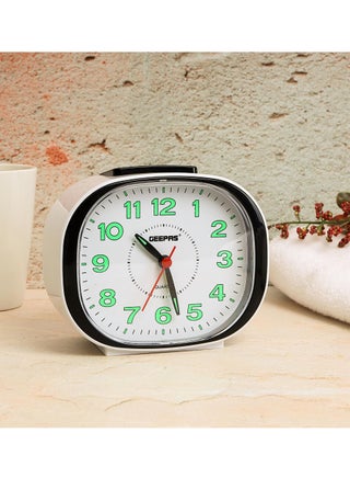 Geepas GWC26018 Bell Alarm Clock, Small Battery Operated, Analog Alarm Clock, Silent Non Ticking, Ascending Beep Sounds, Snooze, Light Functions, Ideal for Study Room, Bed Room & More - view 4