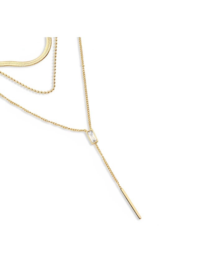Bariq Aurelia Triple-Layer Lariat - Tarnish Free - Image 2