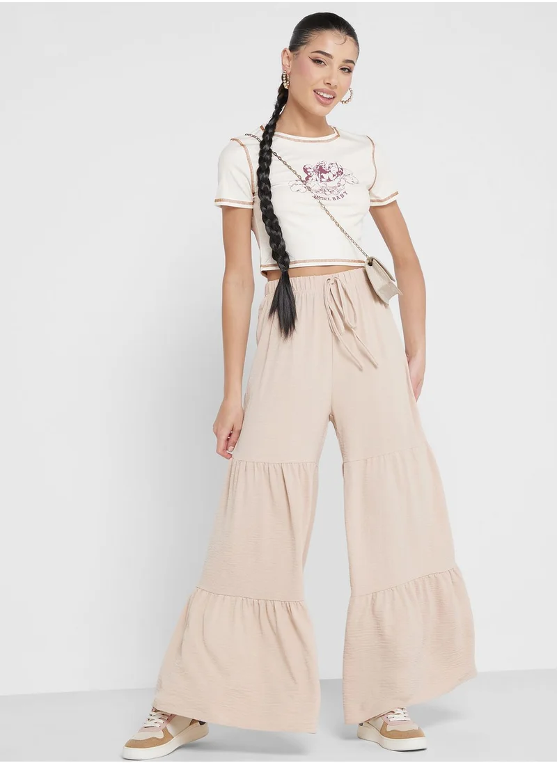 جينجر Flared Tiered Style Pant