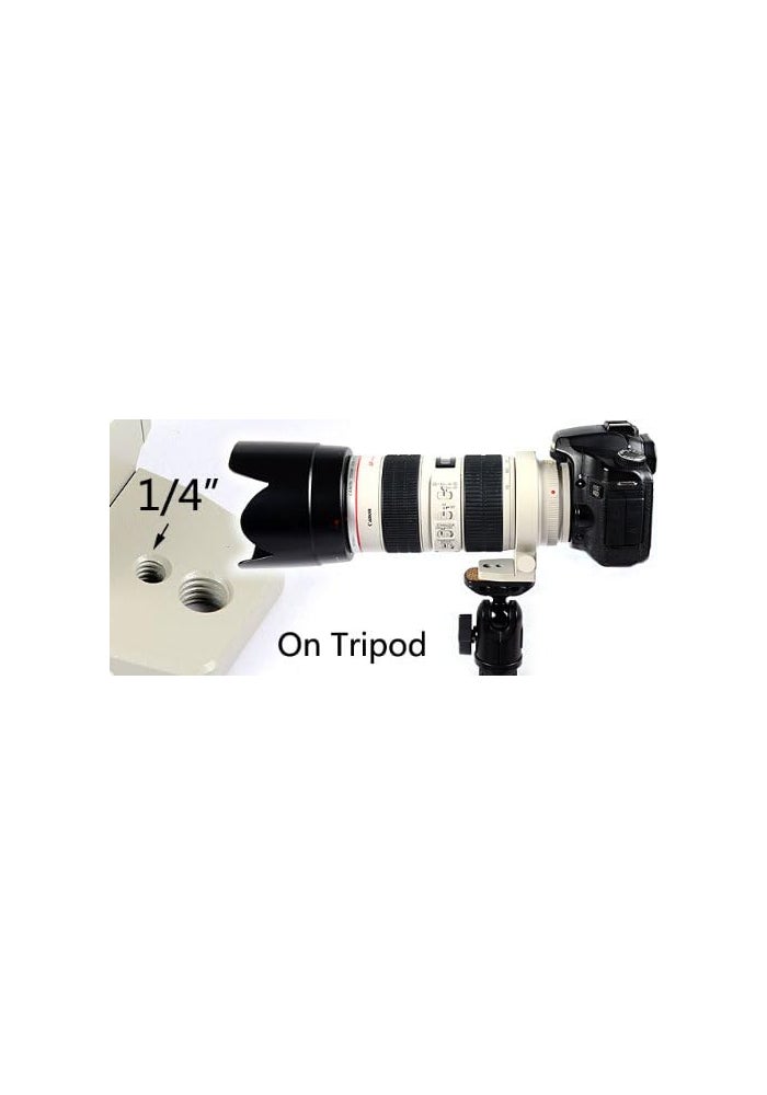 DSLRKIT حلقة تثبيت الحامل الثلاثي B (W) من DSLRKIT لكاميرات كانون 70-200 مم f/2.8L IS II USM و EF 100-400 مم f/4.5-5.6L IS USM - Image 3