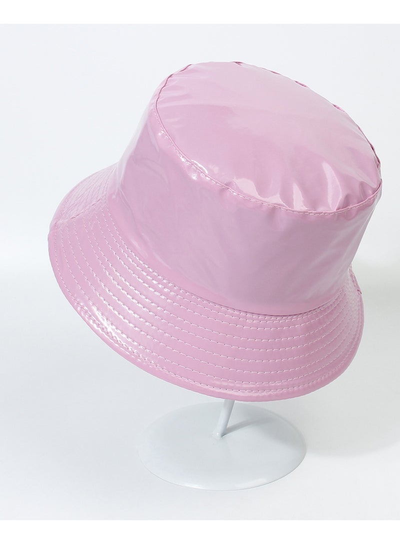 قبعة دلو لامعة للجنسين من جلد PU قبعة مطر مقاومة للماء قبعة صيد قبعة دلو قابلة للانعكاس قبعات شمسية قابلة للطي - Image 2