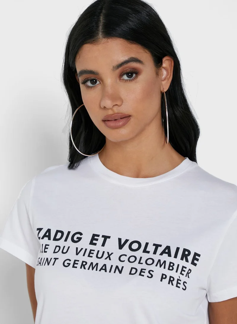 ZADIG & VOLTAIRE Zoe Slogan T-Shirt