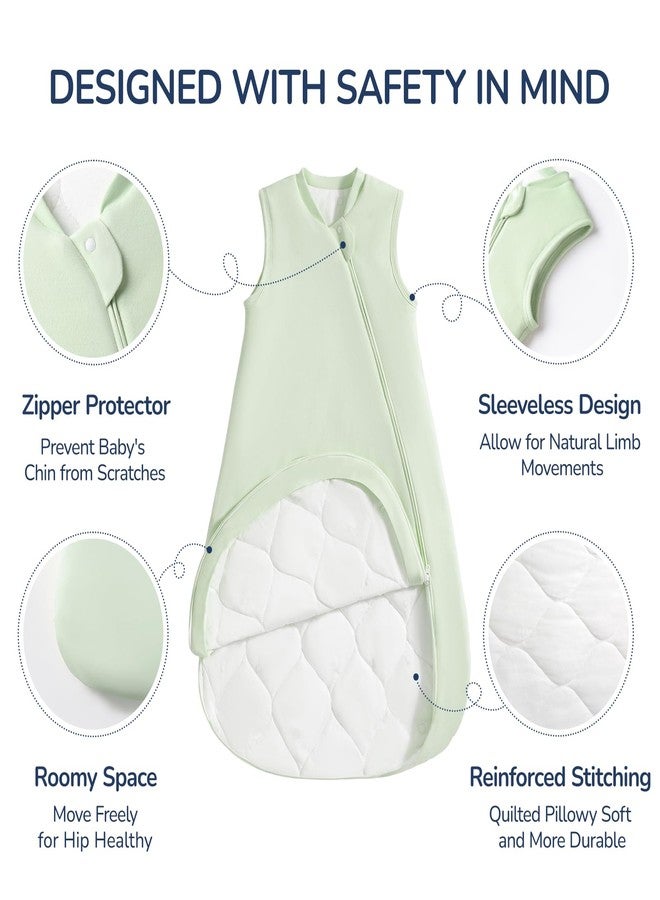 usbettas 2.5 Tog Baby Sleep Sack 6-12 Months, Supersoft Quilted Cotton Thermostatic Toddler Sleeping Sack for Babies Infant, 2-Way Zipper Warm Comfy Baby Wearable Blanket - Image 3