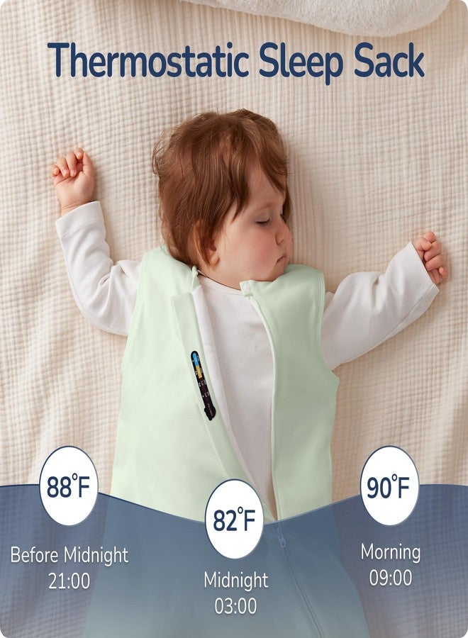 usbettas 2.5 Tog Baby Sleep Sack 6-12 Months, Supersoft Quilted Cotton Thermostatic Toddler Sleeping Sack for Babies Infant, 2-Way Zipper Warm Comfy Baby Wearable Blanket - Image 4