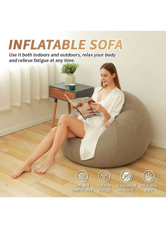 Generic Inflatable Sofa Chair, Waterproof Beanless Bag, Outdoor Air Furniture Lazy Sofa, Camping Inflatable Lounge Chair, Ideal for Camping, Travel, Beach, and Backyard Relaxation  - Image 2