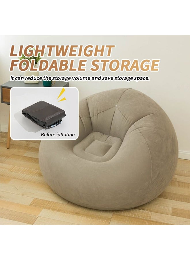 Generic Inflatable Sofa Chair, Waterproof Beanless Bag, Outdoor Air Furniture Lazy Sofa, Camping Inflatable Lounge Chair, Ideal for Camping, Travel, Beach, and Backyard Relaxation  - Image 5
