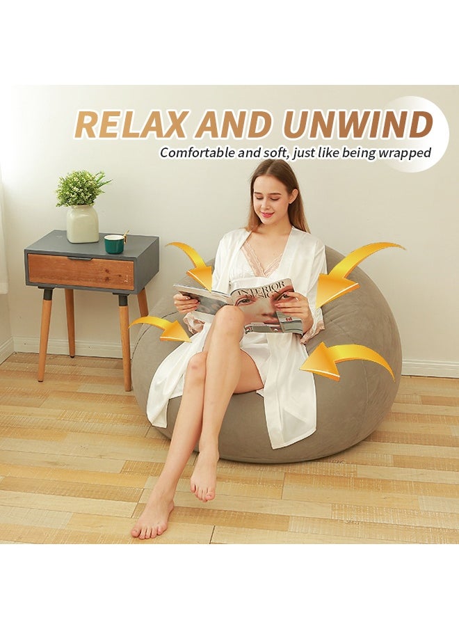 Generic Inflatable Sofa Chair, Waterproof Beanless Bag, Outdoor Air Furniture Lazy Sofa, Camping Inflatable Lounge Chair, Ideal for Camping, Travel, Beach, and Backyard Relaxation  - Image 4