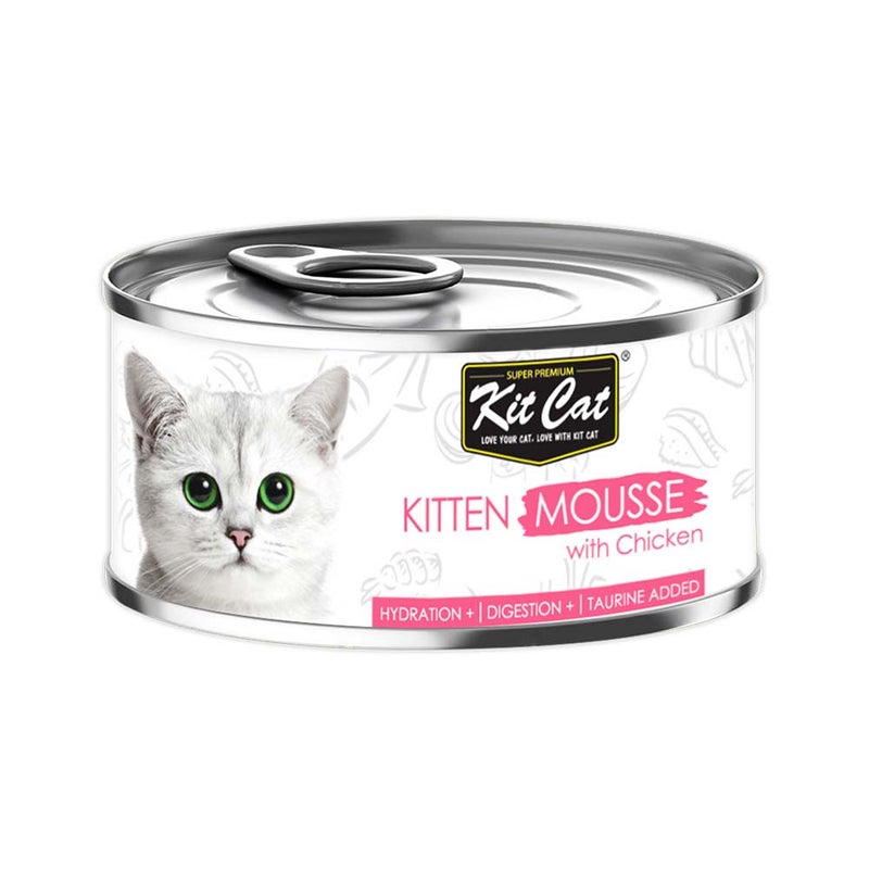 Kit Cat Kitten Mousse with Chicken Canned Kitten Food - 80 g