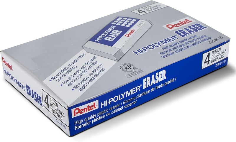 Pentel Hi-Polymer Block Eraser, Small, Box of 48 (ZEH-05) - Image 3