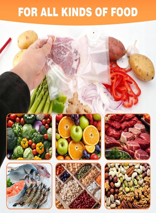 OGNWFUNK Vacuum Sealer Bags for Food Compatible with Feppo - 34 Pcs (3 Sizes: 11.8"x13.4", 10.2"x11", 8.3"x8.7"), BPA-Free Reusable Zipper Bags with 4 Seal Clips for Sous Vide, Cooking & Freezer Storage - Image 5