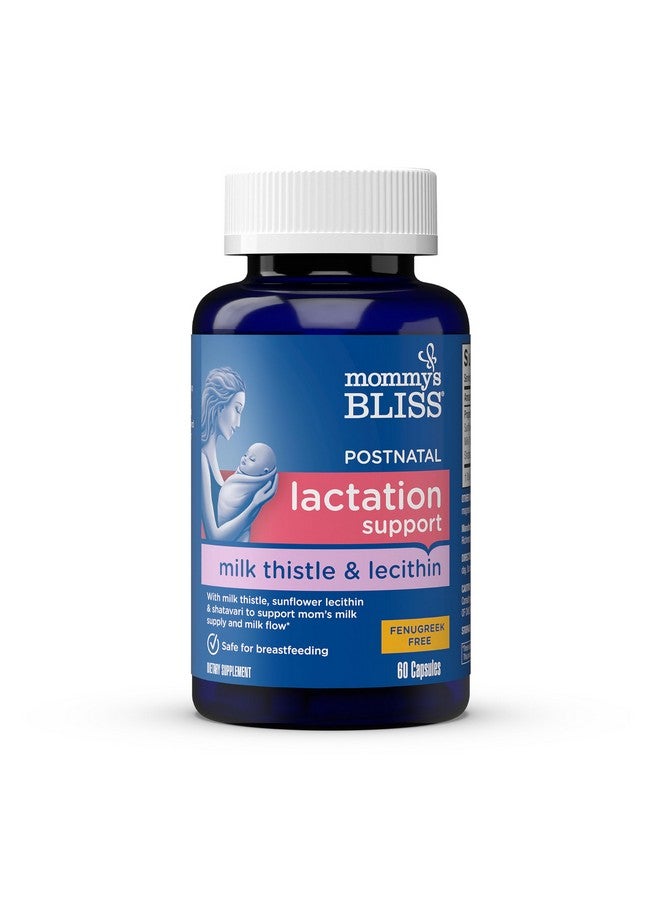 Mommy's Bliss Postnatal Lactation Support, Contains Milk Thistle, Shatavari, and Lecithin, 1 Bottle (60 Capsules) - Image 1
