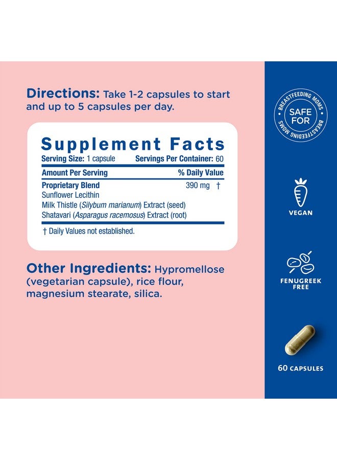 Mommy's Bliss Postnatal Lactation Support, Contains Milk Thistle, Shatavari, and Lecithin, 1 Bottle (60 Capsules) - Image 5