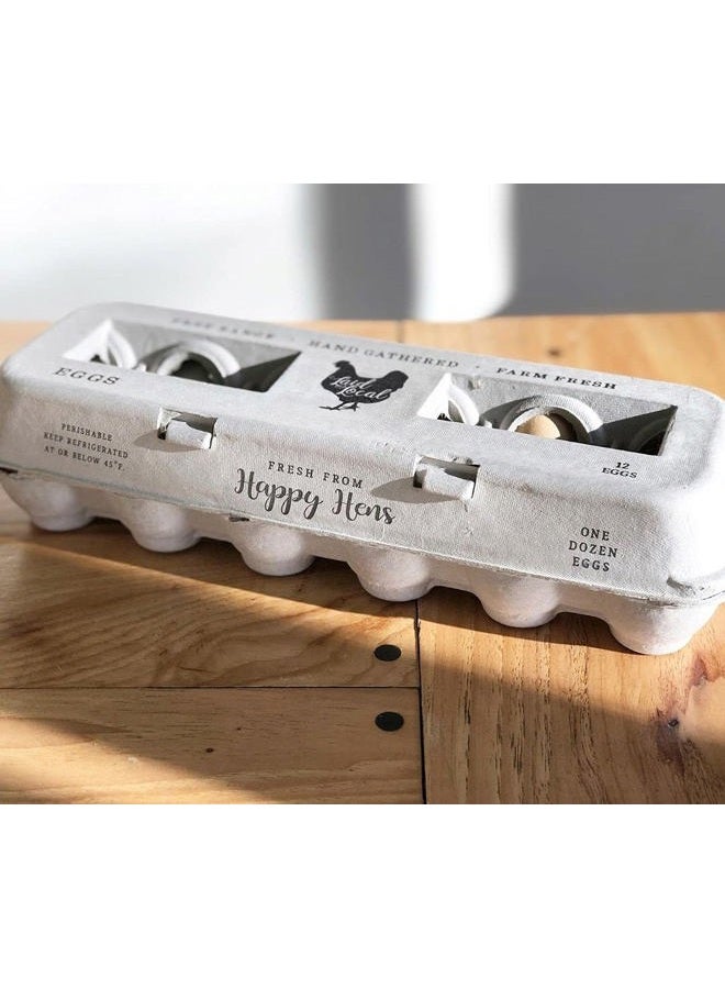 Henlay Vintage Printed Egg Cartons 90 Carton Value Pack - Securely Holds One Dozen Small to XL Chicken Eggs - Image 5