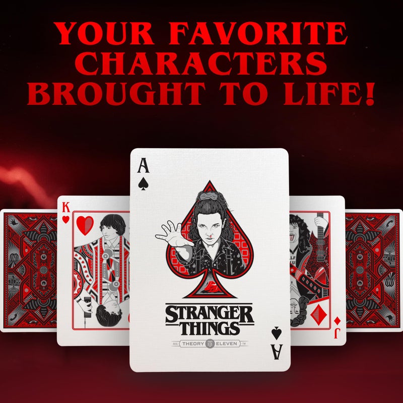 theory11 Stranger Things Premium Playing Cards, Poker Size Standard Index - Image 3