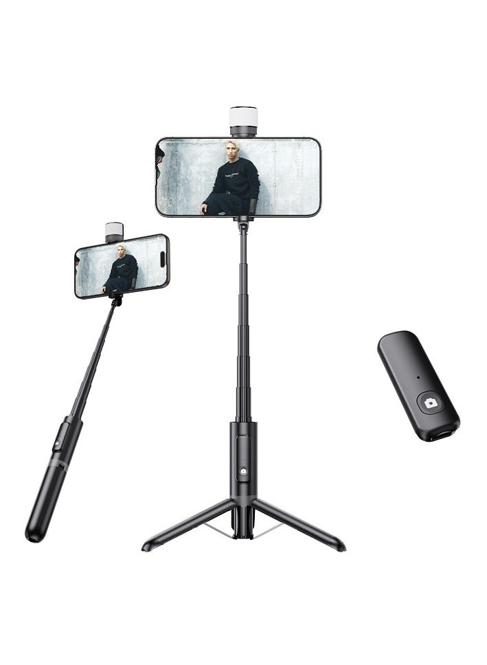 Bluetooth Selfie Stick RGB Magnetic Light Integrated Aluminum Tripod Mobile Phone Selfie Stick  - Image 1