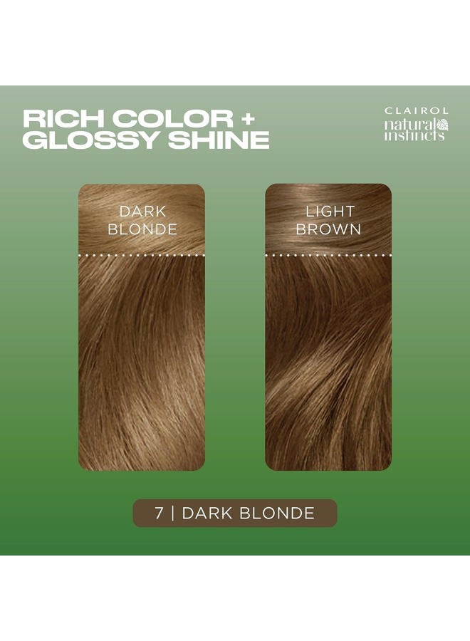 CLAIROL صبغة شعر ديمي دائمة من ناتشورال إنستينكتس، 7 لون شعر أشقر داكن، عبوة 1 - Image 4