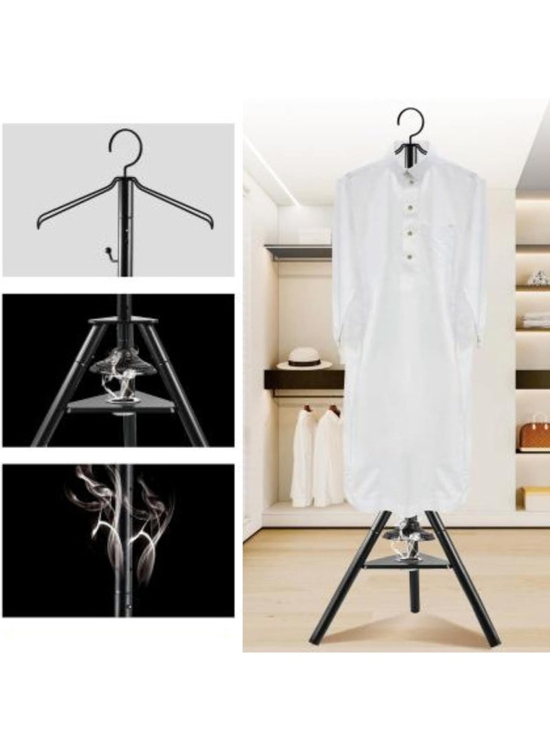 Raxoom Clothes Incense Burner Stand - 175cm Long Bakhoor Burner Stand Hanger With Steaming Clothes, Cloth Hooks And Holes For Home Bedroom Hotel Hall Tree for Robe, Coats, Hats, Scarves, And Clothe (Gold) - Image 4