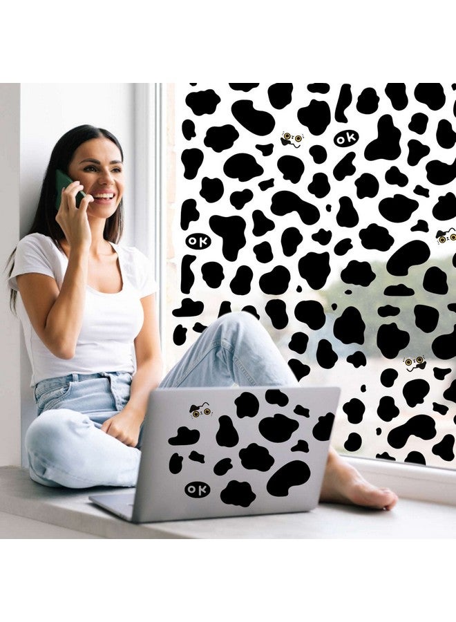 FFNIU 600Pcs Cow Print Stickers, Self-Adhesive Wall Decals Vinyl Print, Black Waterproof Animal Stickers for Cow Themed Bathroom, Nursery, Bedroom and Living Room Wall Decor - Image 5