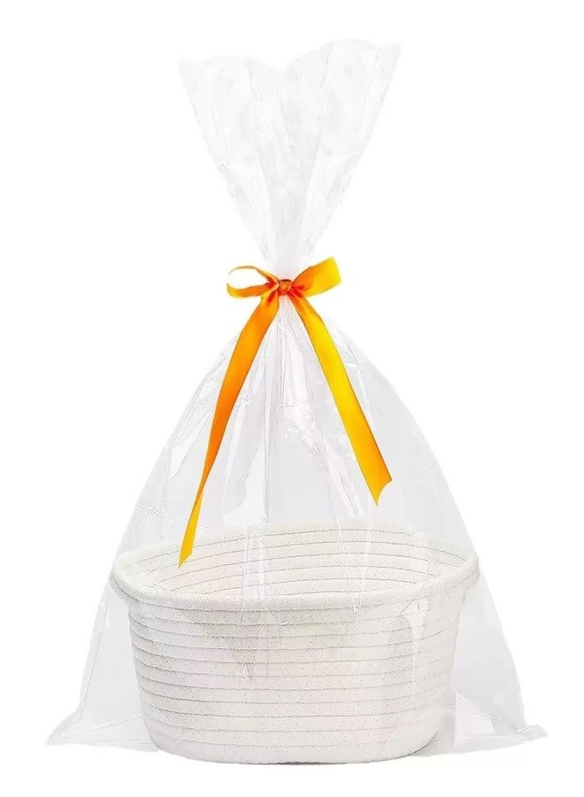 CREVENT Storage Basket for Baby Stuffs, Gift Baskets for Birthday Baby Shower , including a Gift bag with Ribbon