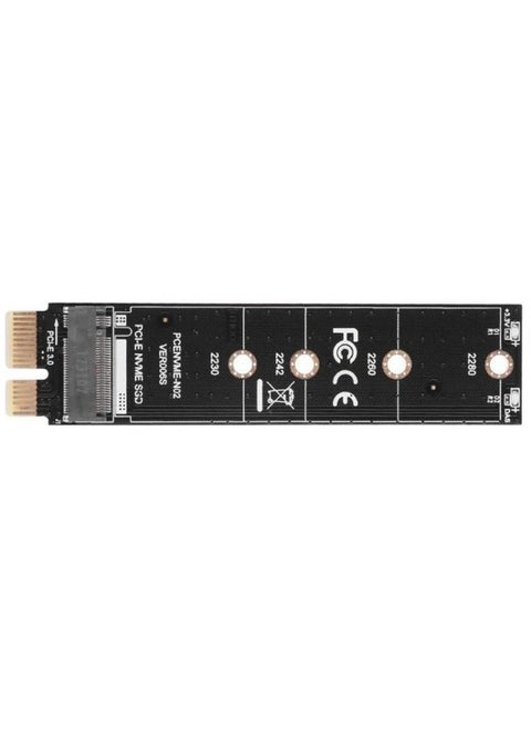 PCI-E 1X To M.2 NVME KEY-M SSD Riser Card Adapter Without Baffle