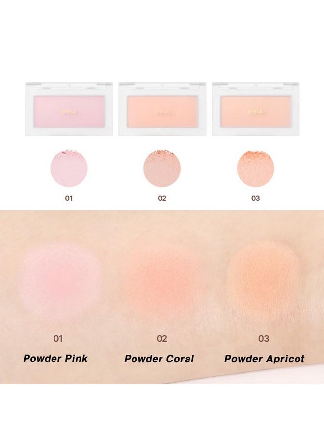 BBI@ BBIA - BBIA Ready To Wear Powder Cheek Blush 3 Color - Buildable & Blendable Soft Blush for Cheeks, Matte & Shimmery Finish, Lightweight, Long-Lasting, Vegan, Korea Face Makeup, 0.19oz (01 POWDER PINK) - Image 1