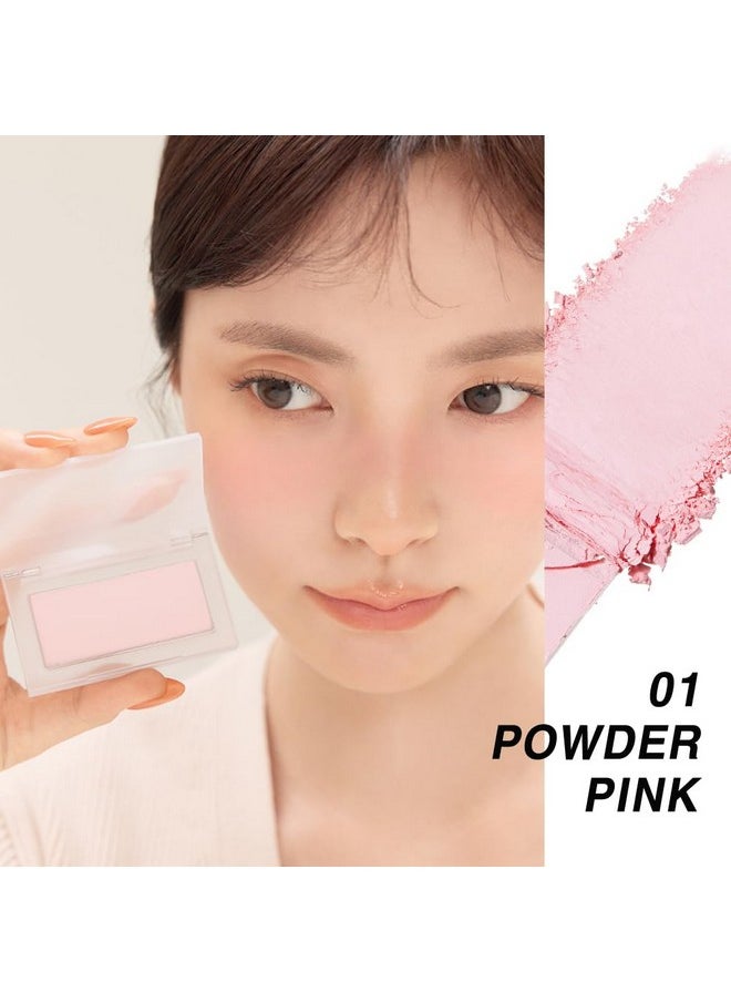 BBI@ BBIA - BBIA Ready To Wear Powder Cheek Blush 3 Color - Buildable & Blendable Soft Blush for Cheeks, Matte & Shimmery Finish, Lightweight, Long-Lasting, Vegan, Korea Face Makeup, 0.19oz (01 POWDER PINK) - Image 1