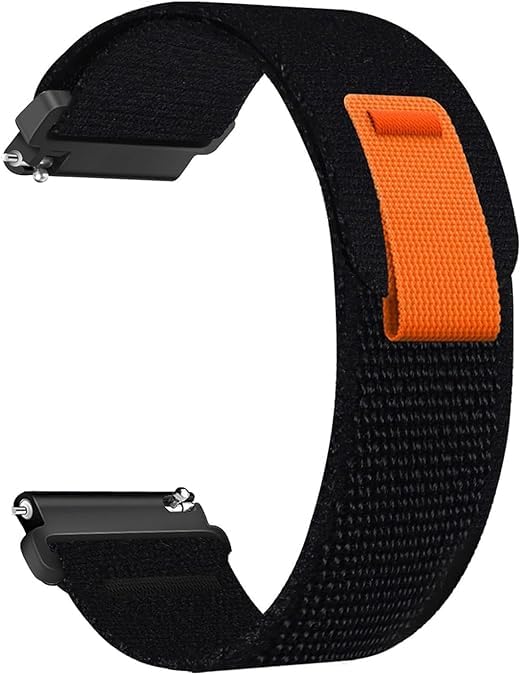 CERLINK Trail Loop 22mm SmartWatch Strap For Noise Colorfit Pulse 2 Max/Huawai GT2 46mm/Honor Magic Watch 2 46mm/Buzz/Boat Flash/Xtend/Xtend Pro & With All 22mm Lug Watches (Black) - Image 1