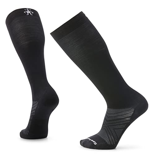 Smartwool Ski Zero Cushion Merino Wool Over The Calf Socks For Men and Women, Black, X-Large - Image 1