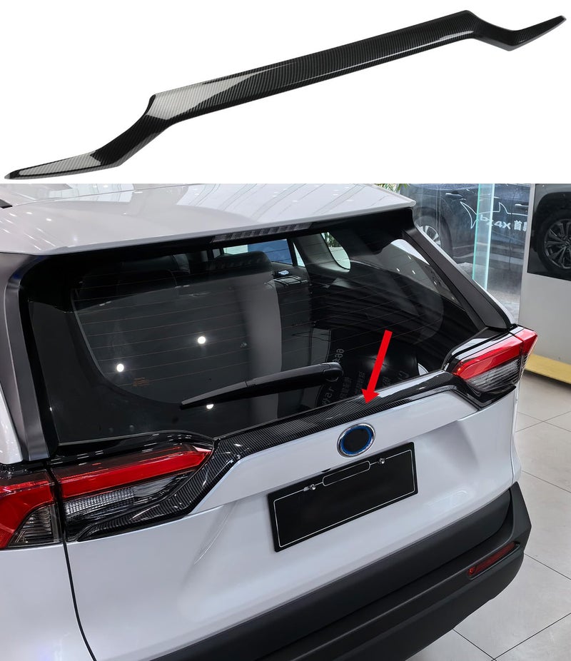 YAKANEY for Toyota RAV4 OEM Style Chrome Rear Lid Trunk Upper Curve, Sporty Window Moulding Trim, Exterior Accessories Strip Cover for RAV-4 2025 2024 2023 2022 2021 2020 2019 - Image 1